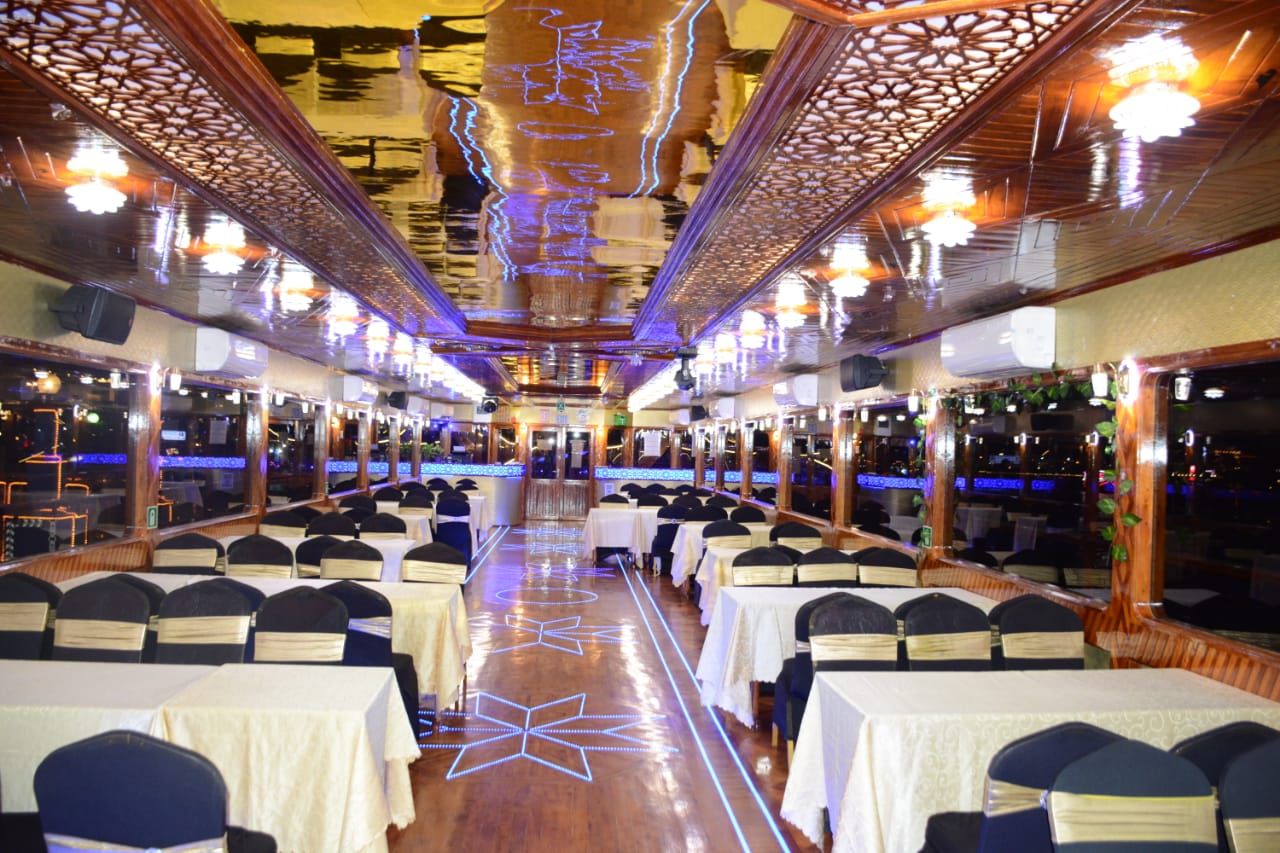Cozy Seating Area Inside Dhow Cruise, Deira Creek