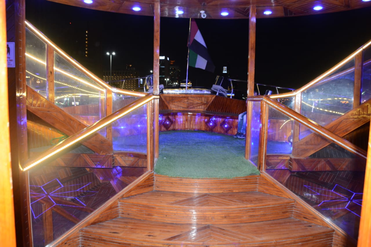 Open Deck View Inside Dhow Cruise, Deira Creek